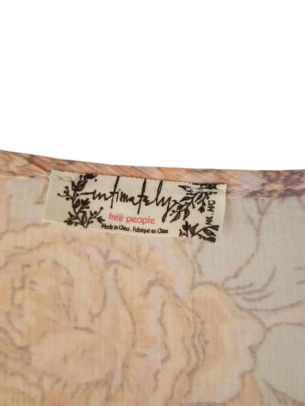 ​Free People Intimately Celia Floral Sheer Lace Trim Maxi Duster M/L